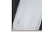 Intersecting Dimensions Hand Painted White Floater Frame Wall Art