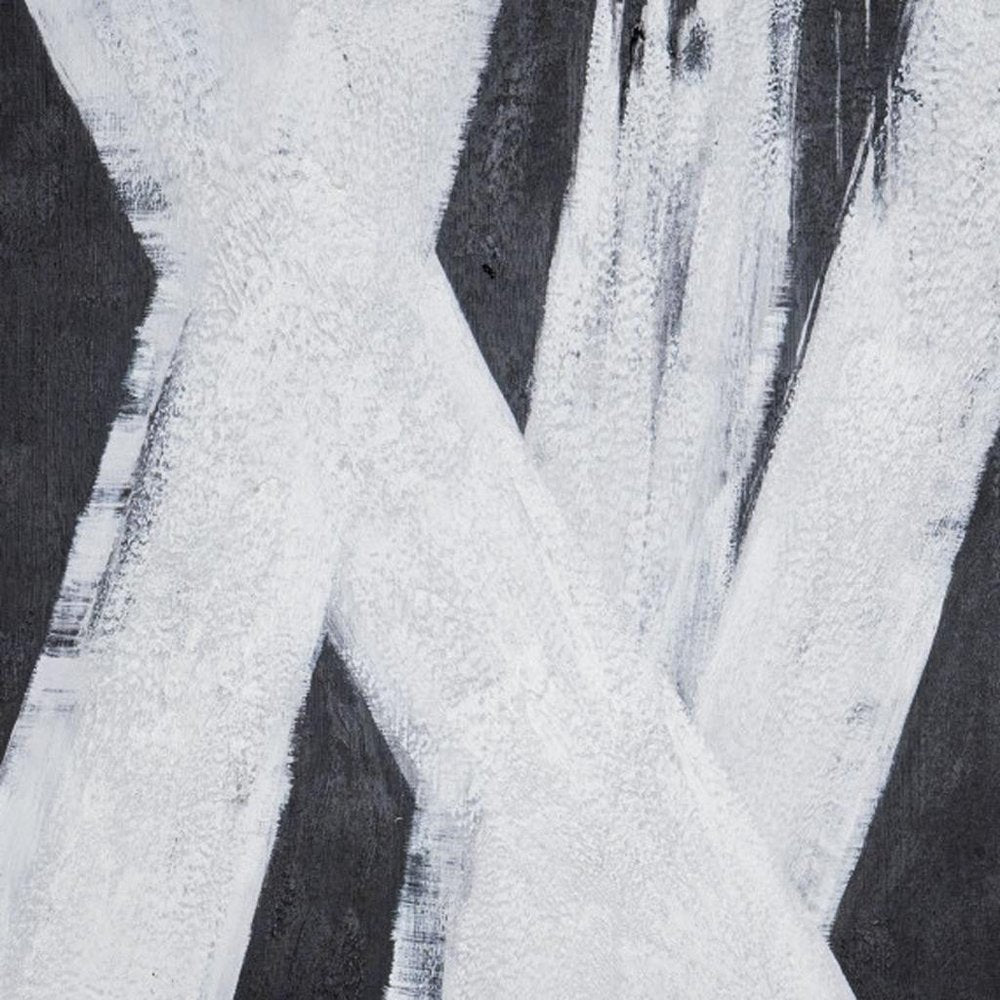 Intersecting Dimensions Hand Painted White Floater Frame Wall Art