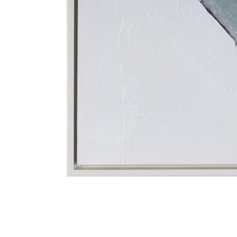 Ripples in Time Hand Painted White Floater Frame Wall Art