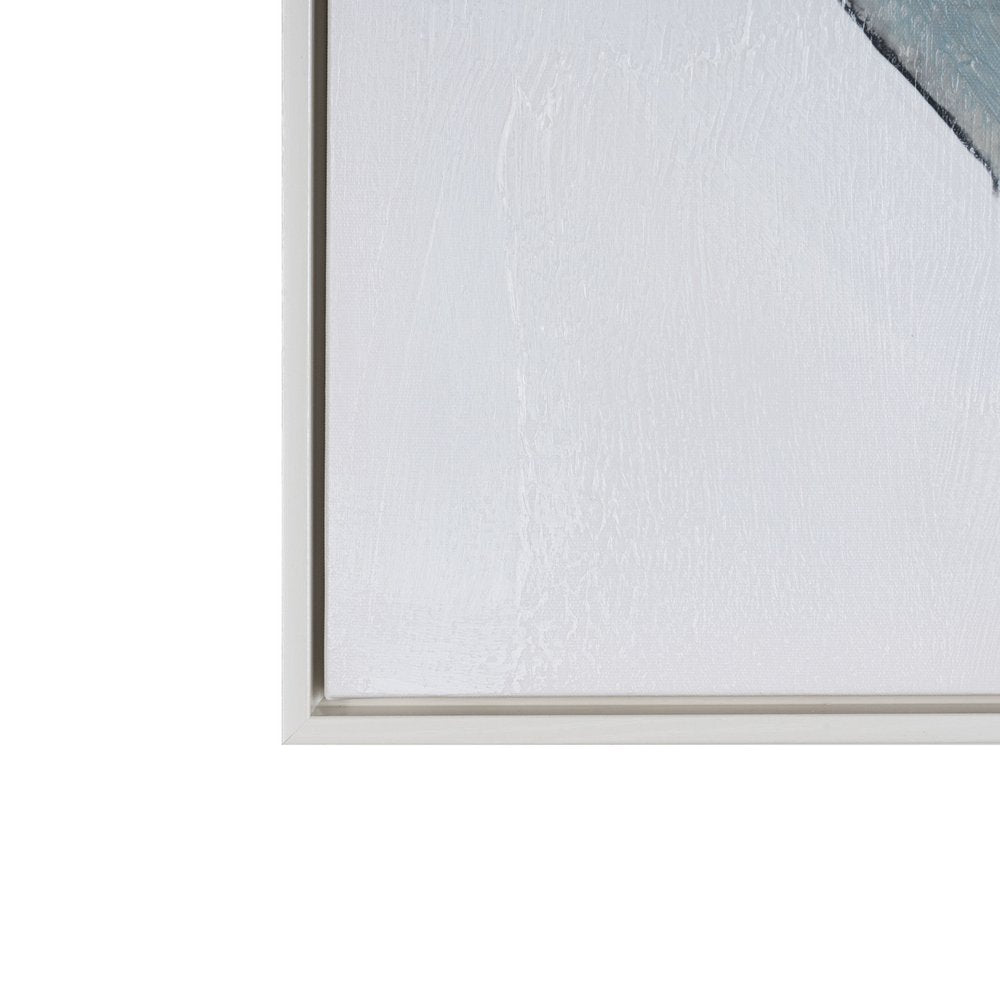 Ripples in Time Hand Painted White Floater Frame Wall Art