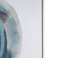 Ripples in Time Hand Painted White Floater Frame Wall Art