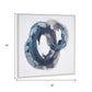 Ripples in Time Hand Painted White Floater Frame Wall Art