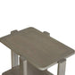 22" Natural Distressed Solid Wood End Table With Shelf