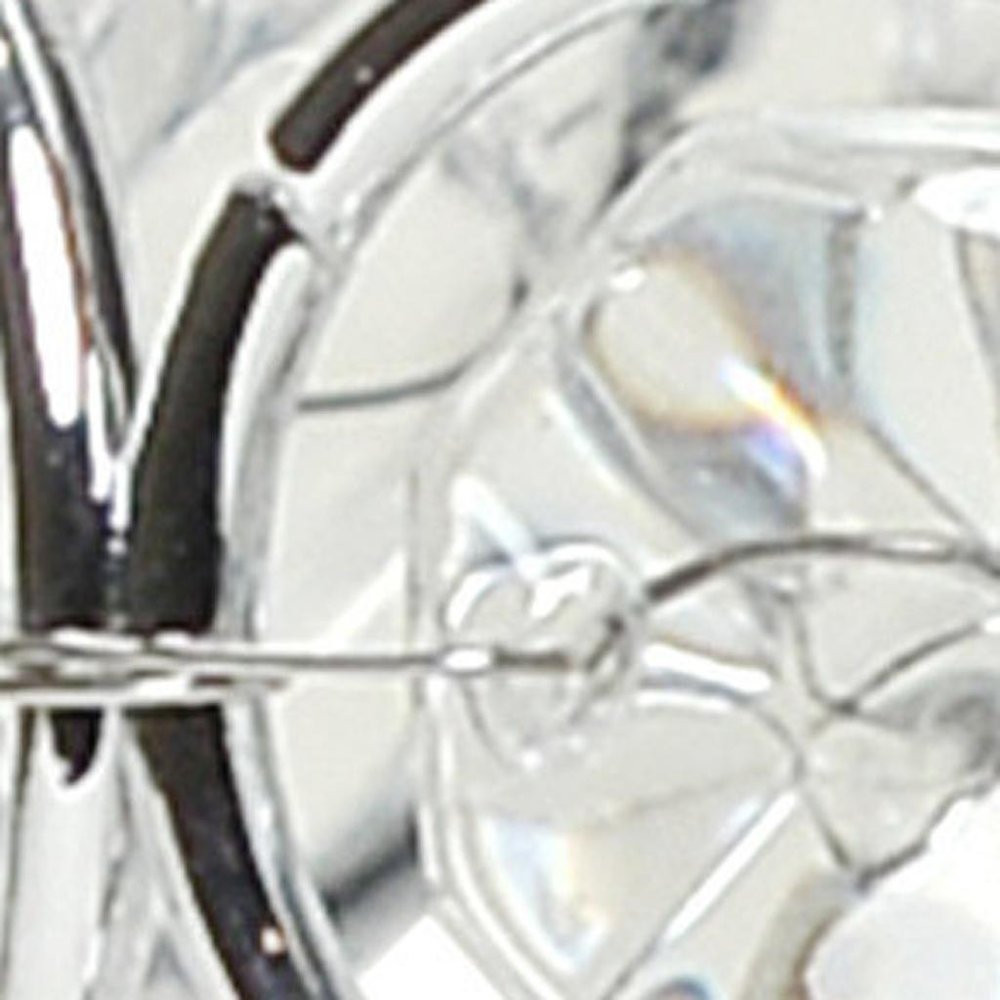 5" Silver And Clear Faux Crystal And Metal Cylinder Table Vase