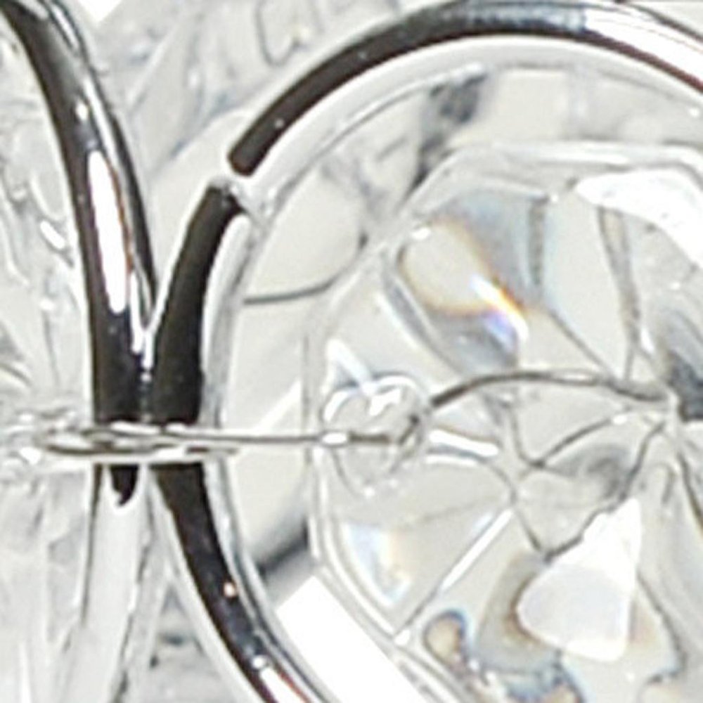 5" Silver And Clear Faux Crystal And Metal Cylinder Table Vase