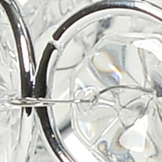 5" Silver And Clear Faux Crystal And Metal Cylinder Table Vase