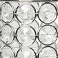 10" Silver And Clear Clear Crystal Cylinder Table Vase With Crystals