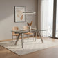 103" Clear and Silver Glass and Steel Extendable Dining Table