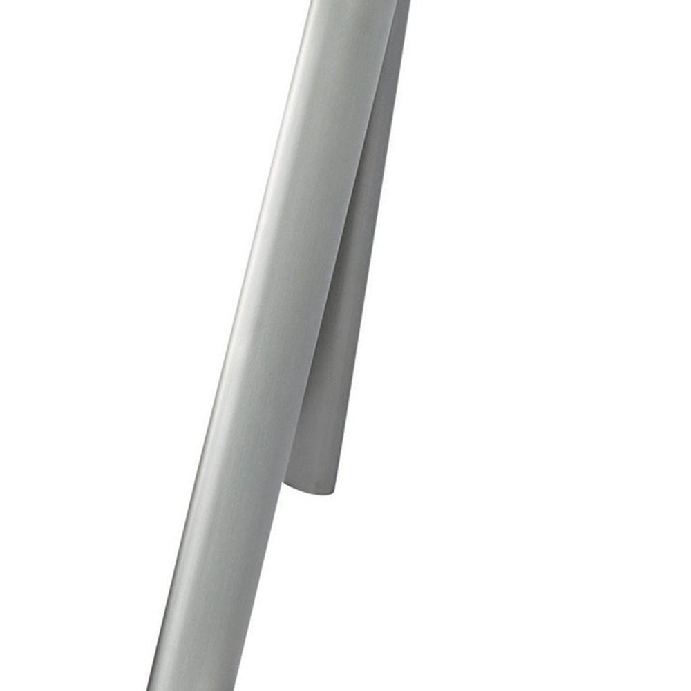 103" Clear and Silver Glass and Steel Extendable Dining Table