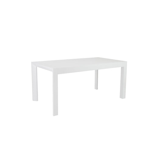 63" White Wood Dining Table