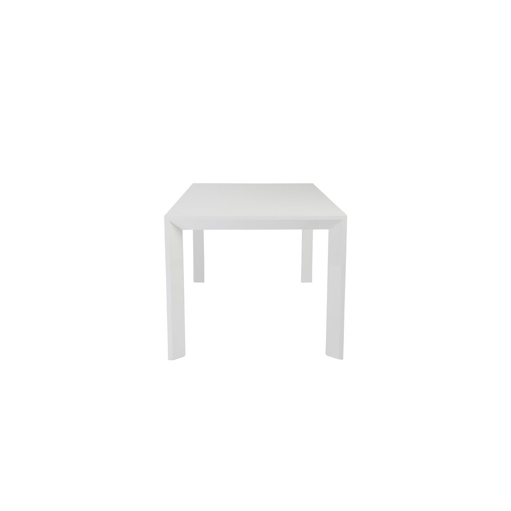 63" White Wood Dining Table