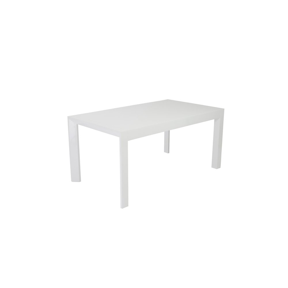 63" White Wood Dining Table