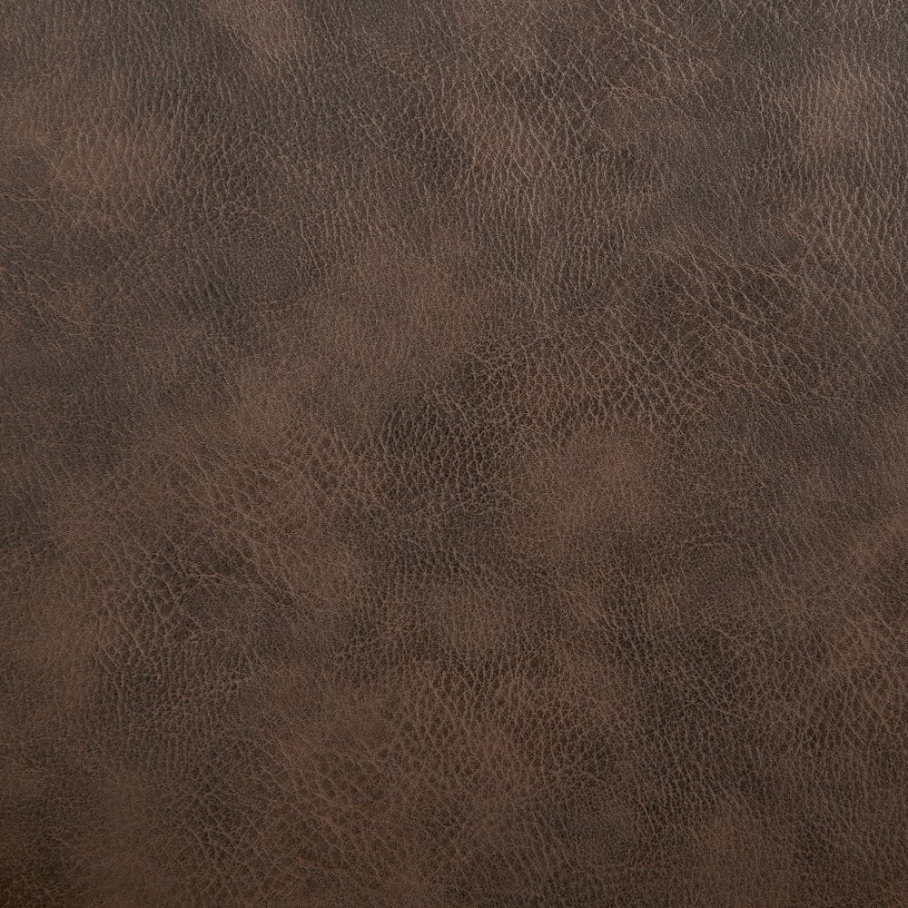 30" Ivory Brown And Black Boucle Faux Leather And Steel Bar Height Swivel Bar Chair