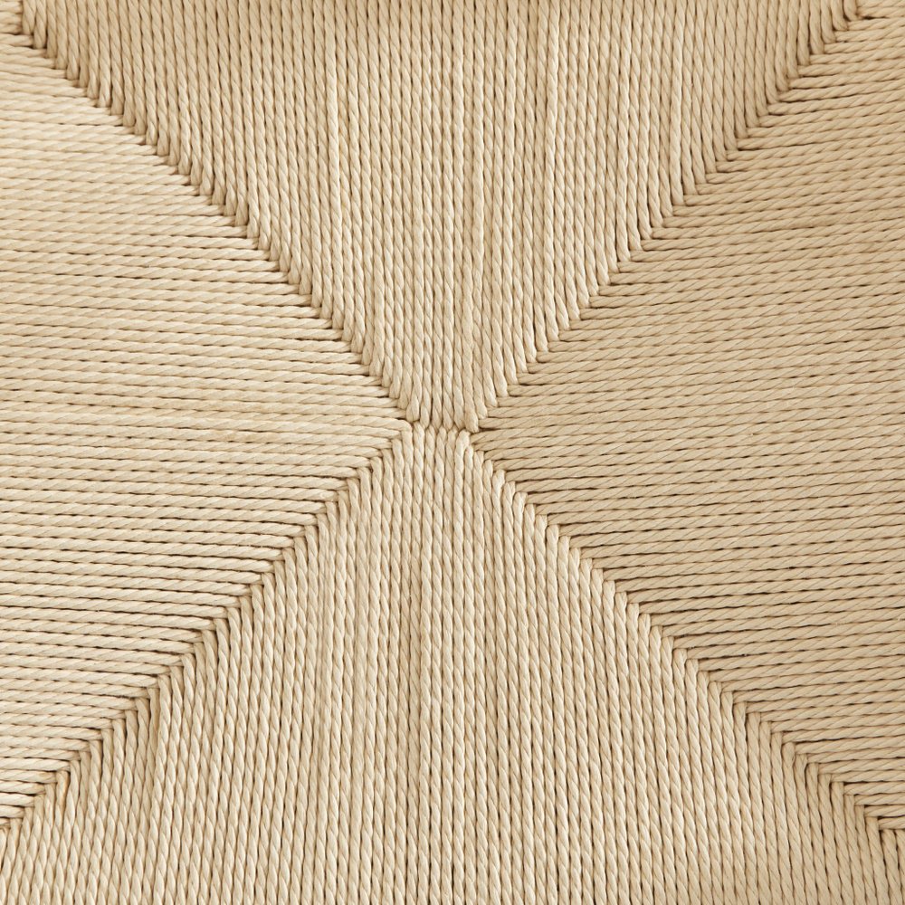 27" Natural Rush and Solid Wood Backless Counter Height Bar Chair