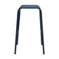 Set of Two 30" Dark Blue Steel Backless Bar Height Bar Chairs