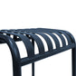 Set of Two 30" Dark Blue Steel Backless Bar Height Bar Chairs
