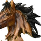 11" Antiqued Bronze And Black Polyresin Horse Tabletop Sculpture