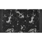 68" Black Faux Marble and Wood Dining Table