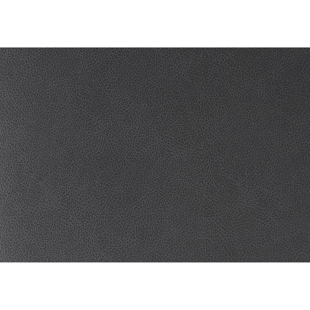 Set of Two Charcoal and Black Faux Leather And Wood Dining Side Chairs