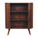 39" Chestnut Solid Wood Three Tier Bookcase