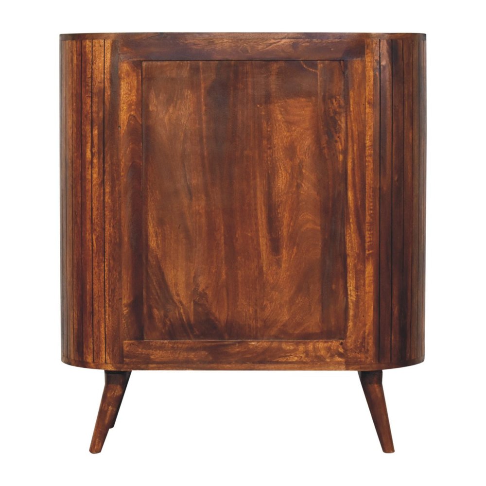 39" Chestnut Solid Wood Three Tier Bookcase