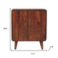26" Brown Solid Wood Accent Cabinet With Two Doors