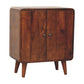 26" Brown Solid Wood Accent Cabinet With Two Doors