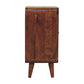 26" Brown Solid Wood Accent Cabinet With Two Doors