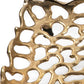 28" Gold Metal Abstract Coral Tray
