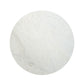 37" White and Black Genuine Marble and Iron Round Cross Legs Coffee Table