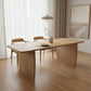 80" Natural Wood Double Pedestal Base Dining Table