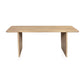 80" Natural Wood Double Pedestal Base Dining Table