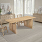 80" Natural Wood Double Pedestal Base Dining Table
