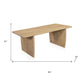 80" Natural Wood Double Pedestal Base Dining Table