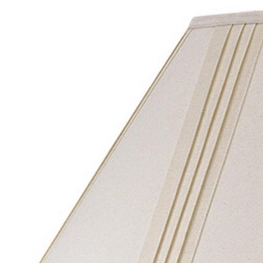 Off White Linen Pleated Empire Lamp Shade