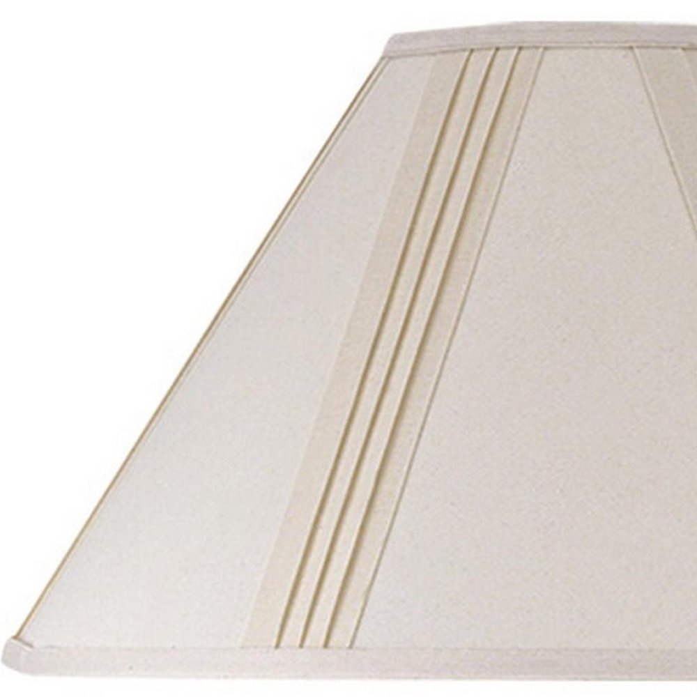 Off White Linen Pleated Empire Lamp Shade