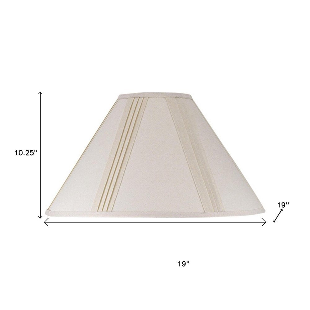 Off White Linen Pleated Empire Lamp Shade