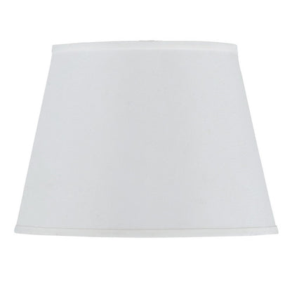 White Faux Silk Plain Drum Lamp Shade