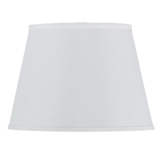 White Faux Silk Plain Drum Lamp Shade