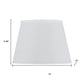 White Faux Silk Plain Drum Lamp Shade