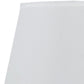 White Faux Silk Plain Drum Lamp Shade