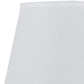 White Faux Silk Plain Drum Lamp Shade