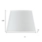 White Faux Silk Plain Drum Lamp Shade