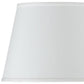 White Faux Silk Plain Drum Lamp Shade