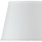 White Faux Silk Plain Drum Lamp Shade
