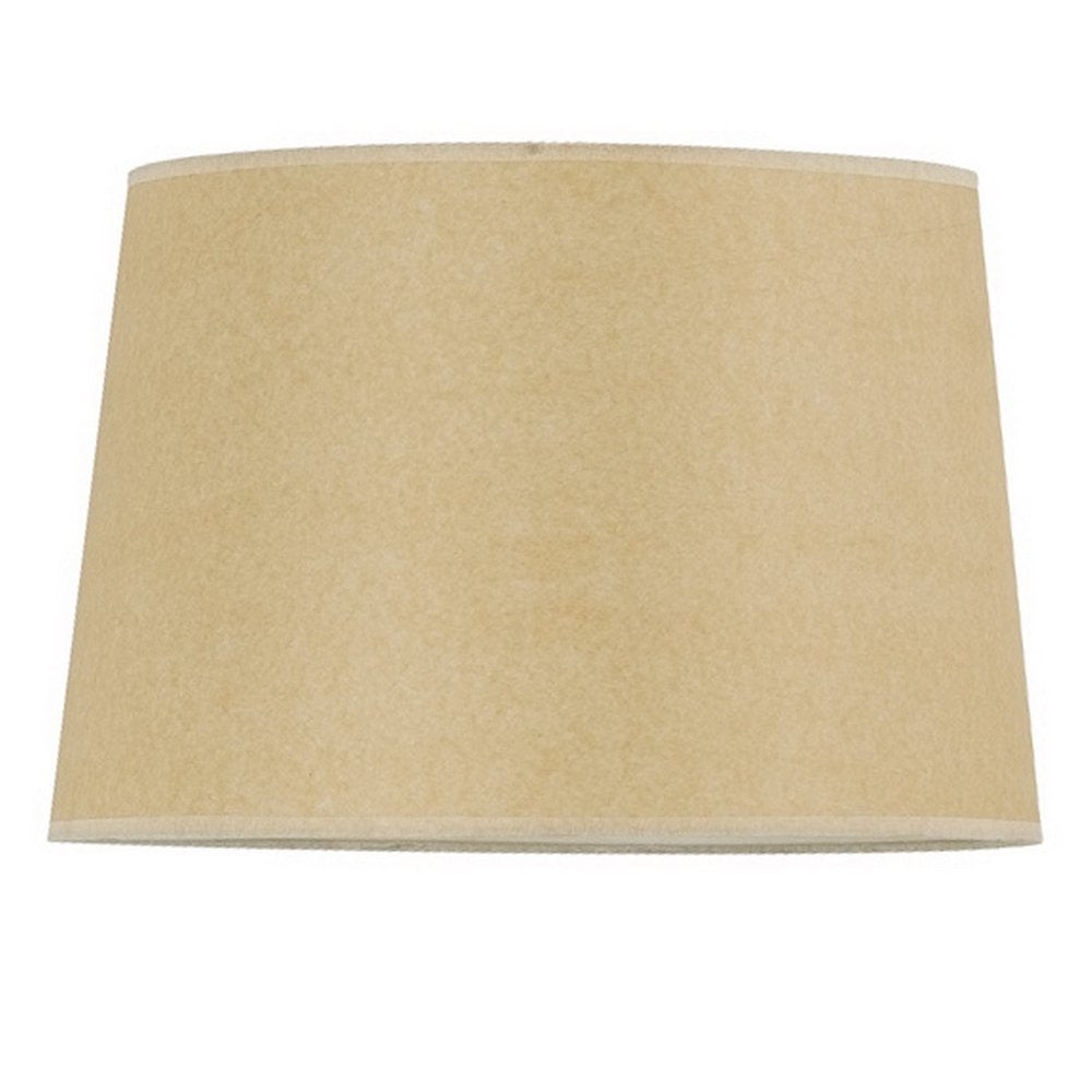 Tan Paper Plain Drum Lamp Shade