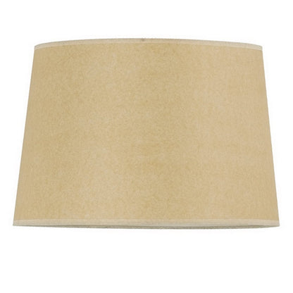 Tan Paper Plain Drum Lamp Shade