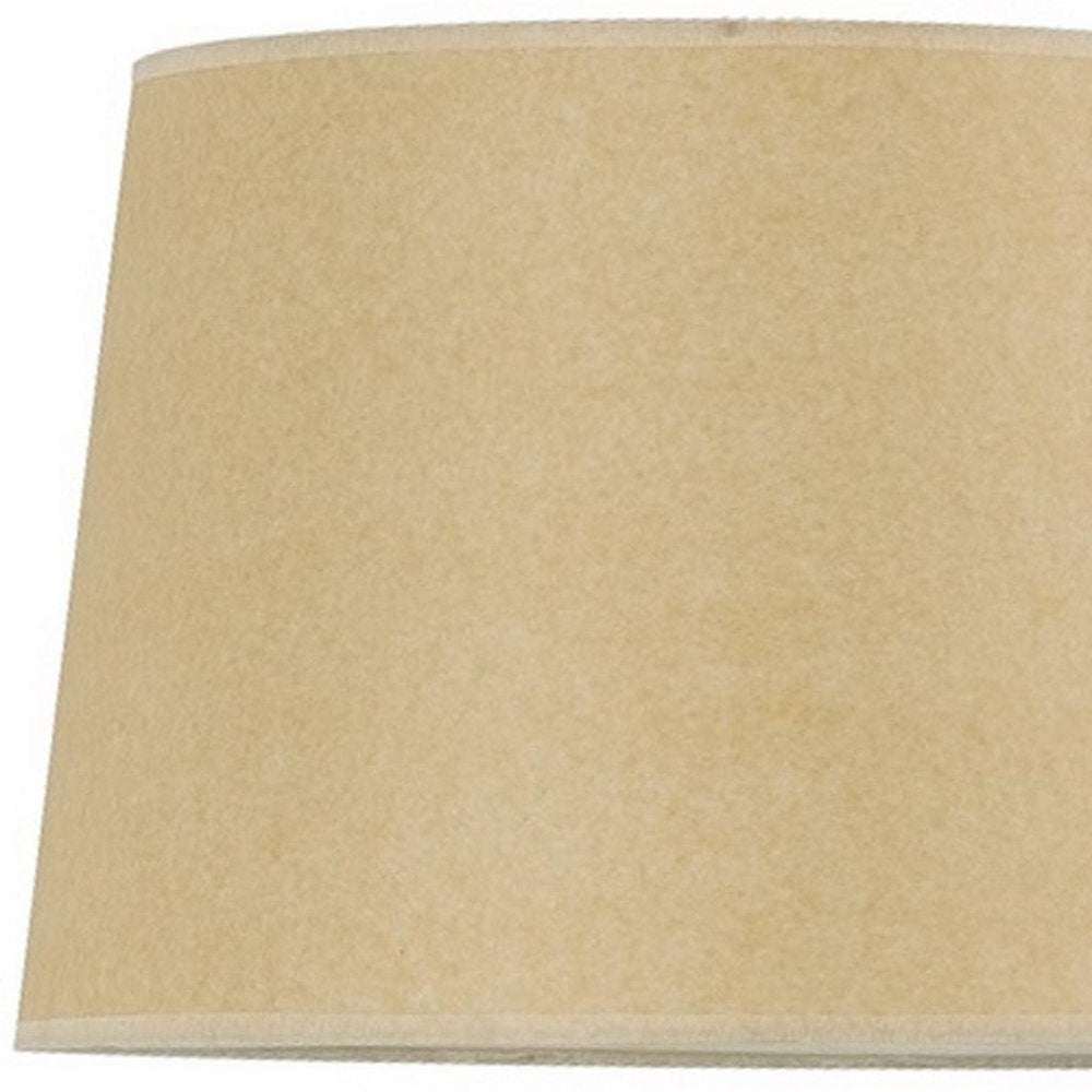 Tan Paper Plain Drum Lamp Shade