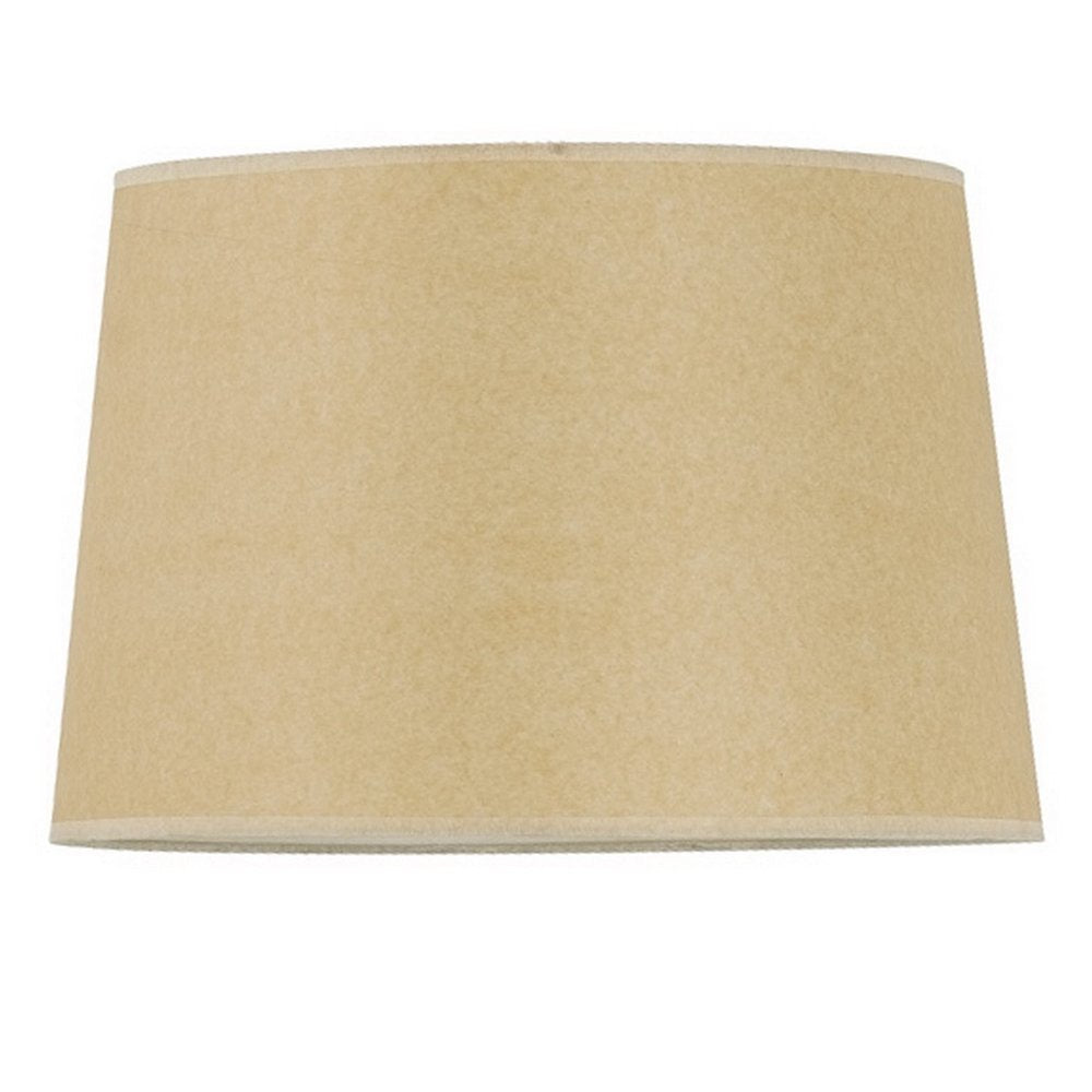Tan Paper Plain Drum Lamp Shade
