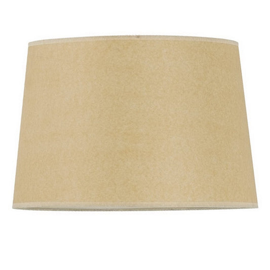 Tan Paper Plain Drum Lamp Shade